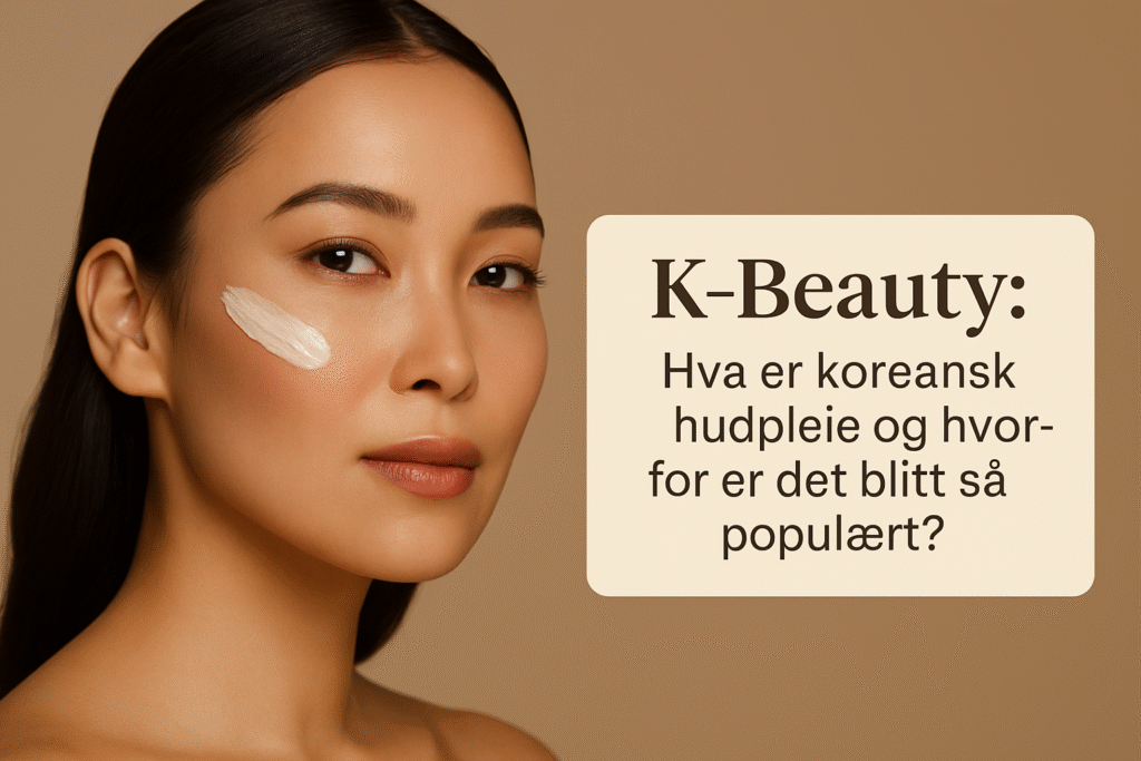 Kvinne med glødende hud og ansiktskrem – K-Beauty