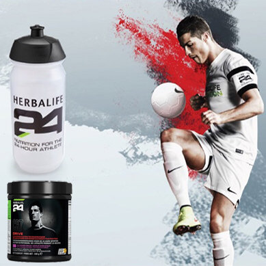 Herbalife CR7 Drive flaske med Cristiano Ronaldo-design