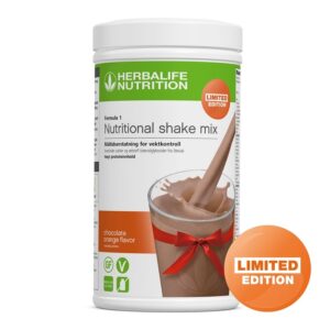 Herbalife måltidsshake med smak av sjokolade og appelsin