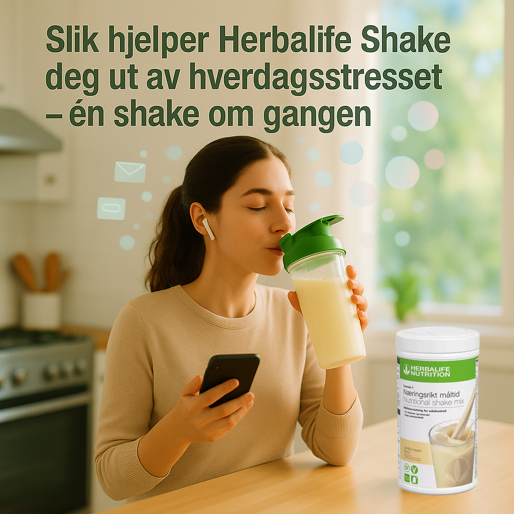 Slik hjelper Herbalife Shake deg ut av hverdagsstresset – én shake om gangen