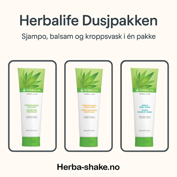 Herbalife Dusjpakken – Sjampo, Balsam og Kroppsvask