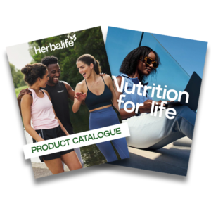 Herbalife produktkatalog med Nutrition for Life-design og aktive mennesker