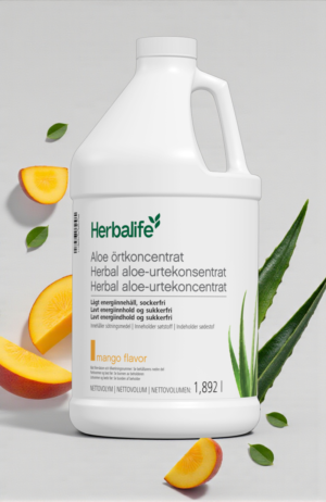 Herbal Aloe Mango stor flaske 1,892 liter aloe vera drikk