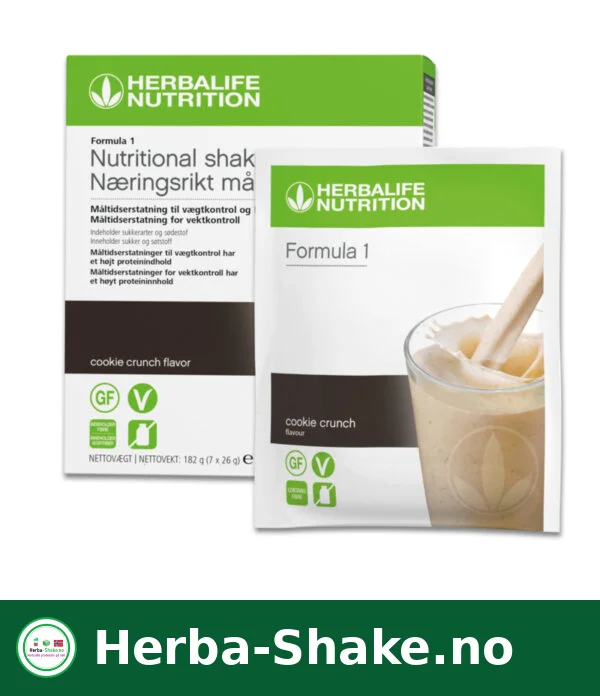 Herbalife Formula 1 Shake Cookie Crunch porsjonspakker – 7 x 26g