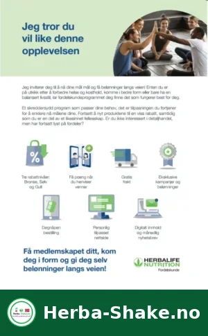 Bli Herbalife fordelskunde og få rabatt på produktene til eget bruk