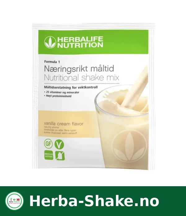 Herbalife Formula 1 prøvepakke vanilje