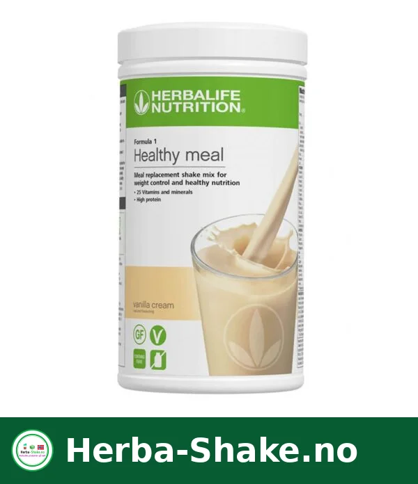Herbalife Vanilla Cream Shake 780g – næringsrik måltidserstatter med vaniljesmak.