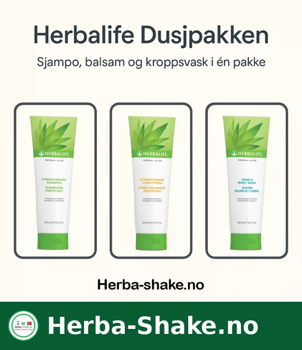 Herbalife Dusjpakken – Sjampo, Balsam og Kroppsvask