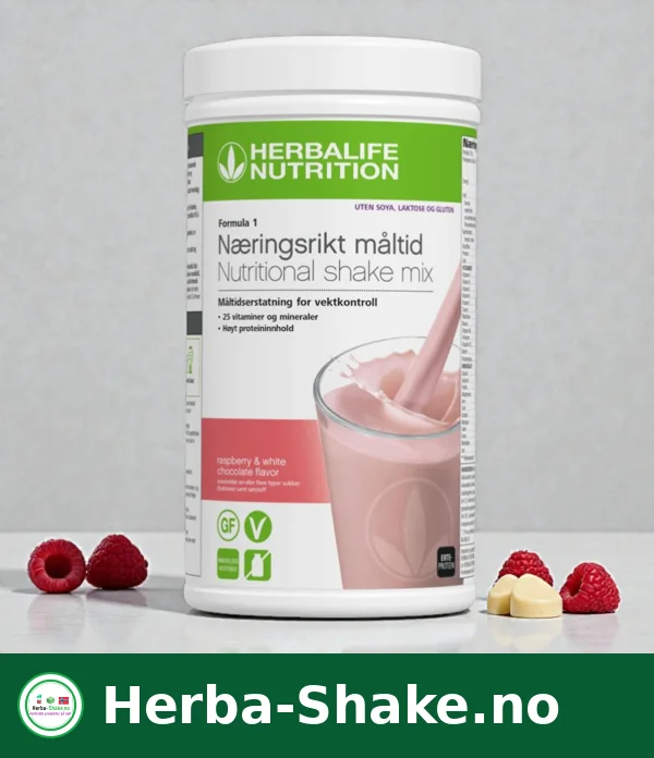 Herbalife Shake Raspberry & White chocolate 550g - Bilde 2