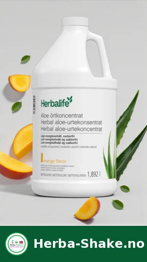 Herbal Aloe Mango stor flaske 1,892 liter aloe vera drikk